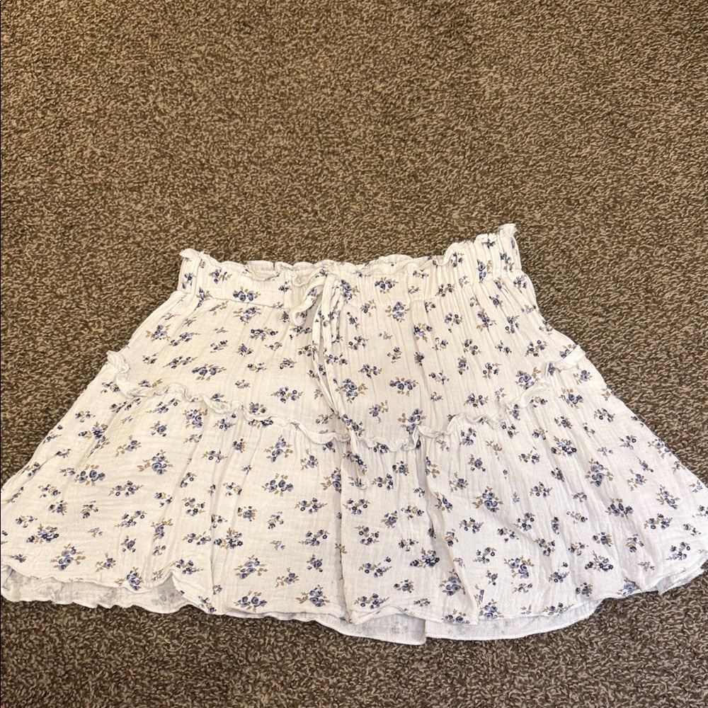 Floral White Skirt